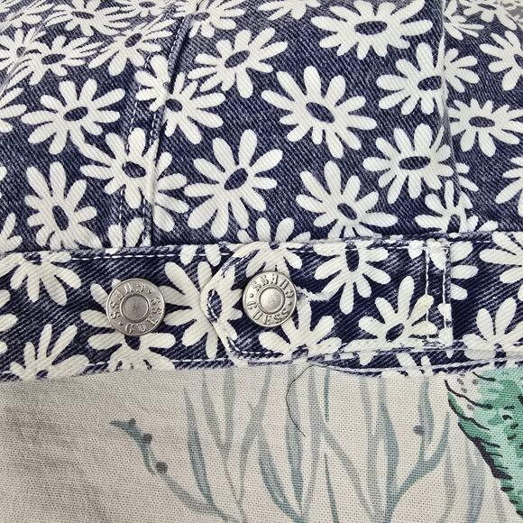 80s GUESS Georges Marciano Daisies High Rise Denim Jean Shorts Vest Set USA - Picture 7 of 13